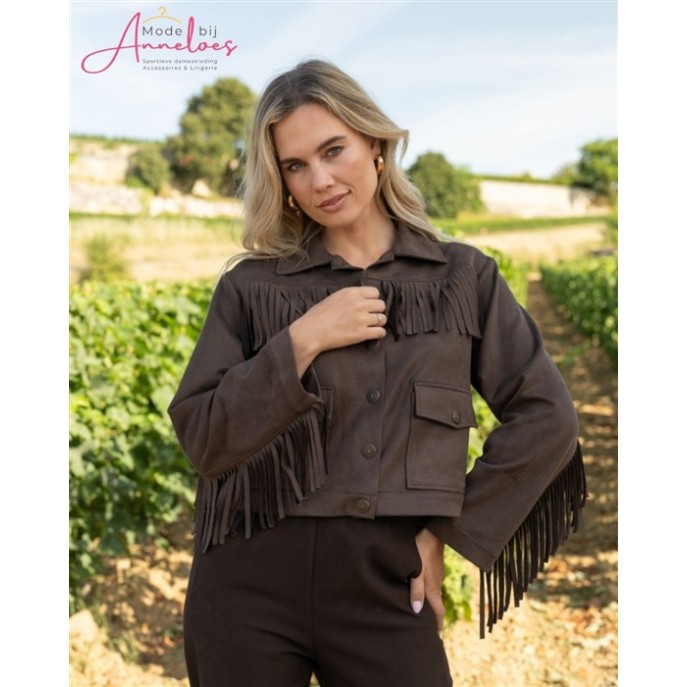 Elvira Jasje Suzy franjes 26-008 - Dark Coffee Elvira Jasje Suzy franjes 26-008 - Dark Coffee